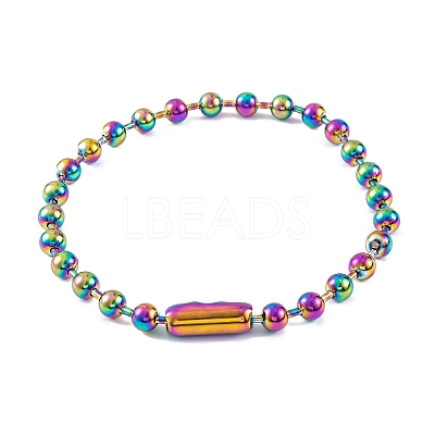 Ion Plating(IP) 304 Stainless Steel Ball Chain Necklaces for Women NJEW-G135-01A-RC-1