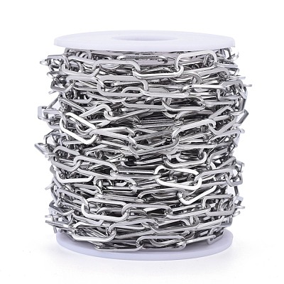 Tarnish Resistant 304 Stainless Steel Paperclip Chains CHS-F011-01A--P-1