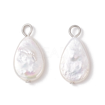 Natural Keshi Pearl Pendants PALLOY-JF04242-03-1