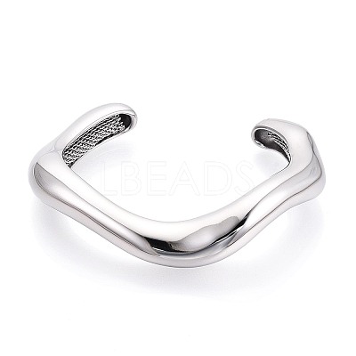 304 Stainless Steel Cuff Bangles for Women LS-BJEW-N038-01P-1