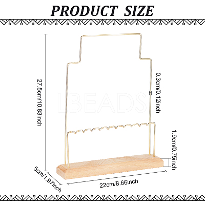 Iron Multi-Tier Earring Display Organizer Holder EDIS-WH0035-05LG-1