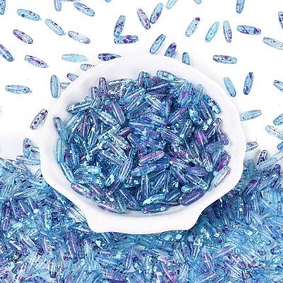 Picasso Transparent Glass Seed Beads SEED-N012-11K-1