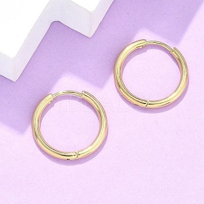 Ion Plating(IP) 304 Stainless Steel Huggie Hoop Earrings EJEW-F111A-19mm-G-1