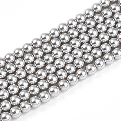Baking Paint Pearlized Glass Pearl Bead Strands HY-N002-3mm-A03-1