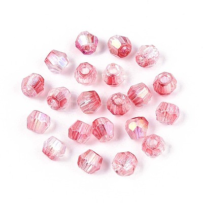 Transparent Spray Painted Glass Beads X1-EGLA-N018-4mm-07-1