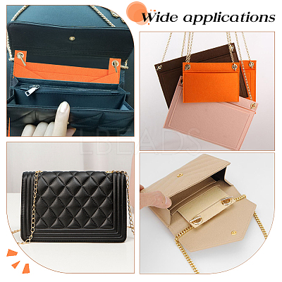 3Pcs 3 Style Felt Bags Organizer Insert PURS-WR0006-87C-1