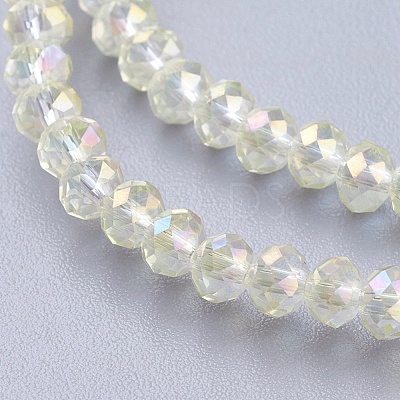 Electroplate Glass Beads Strands EGLA-D020-3x2mm-70-1