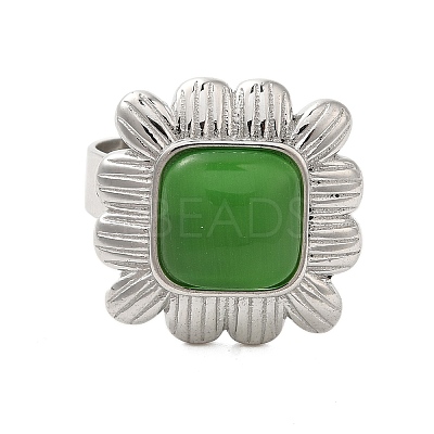 304 Stainless Steel Adjustable Rings for Women RJEW-Z056-01P-1