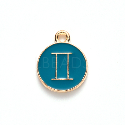 Alloy Enamel Pendants X-ENAM-S124-01B-05I-1