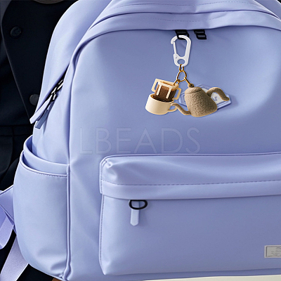 10Pcs Alloy Keychain Clasp Findings FIND-LP0008-49-1