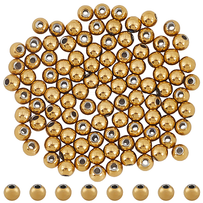 100Pcs 304 Stainless Steel Beads STAS-HY0002-23A-1