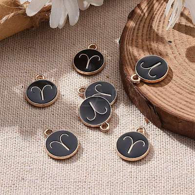Alloy Enamel Pendants X-ENAM-S124-01B-08A-1