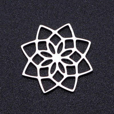 Non-Tarnish 201 Stainless Steel Filigree Joiners Links STAS-S105-JN892-1-1