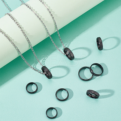16Pcs 8 Size 201 Stainless Steel Textured Plain Band Rings Set for Women RJEW-UN0002-77EB-1