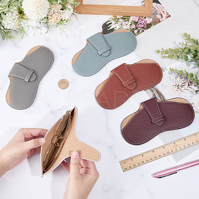 1Pc PU Leather Glasses Case AJEW-CN0006-94G-1