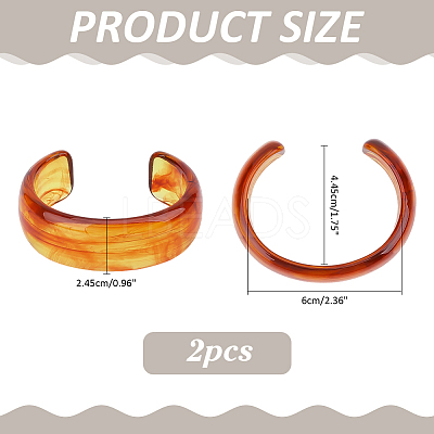 Transparent Acrylic Cuff Bangles for Women BJEW-WH0032-028A-1