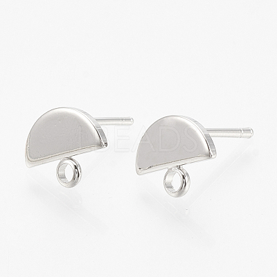 Brass Stud Earring Findings KK-N186-57-1