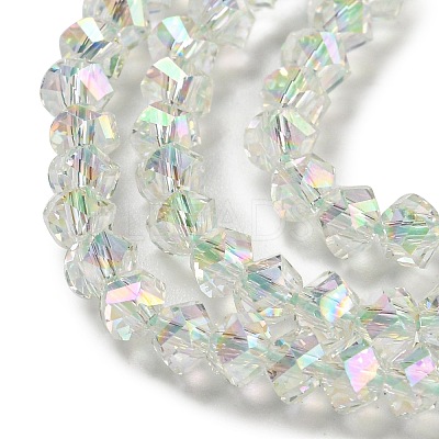 Electroplate Glass Beads Strands GLAA-Q105-04X-1