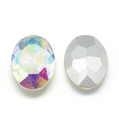 Pointed Back Glass Rhinestone Cabochons RGLA-T080-6x8mm-05-1