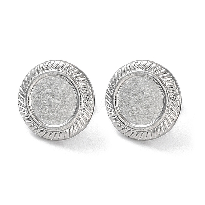 Non-Tarnish 304 Stainless Steel Stud Earrings Findings STAS-M323-07P-1