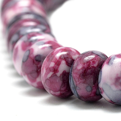 Synthetic Ocean White Jade Beads Strands G-S257-5x10mm-09-1