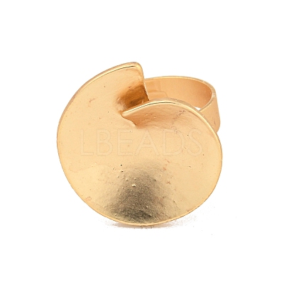 Matte Gold Alloy Adjustable Rings for Women RJEW-K260-07F-1