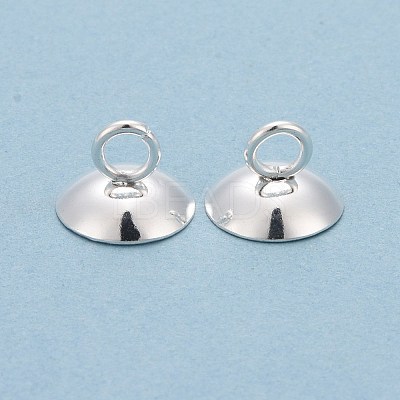 201 Stainless Steel Bead Cap Pendant Bails STAS-L244-27A-S-1