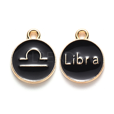 Alloy Enamel Pendants ENAM-S124-01B-08K-1