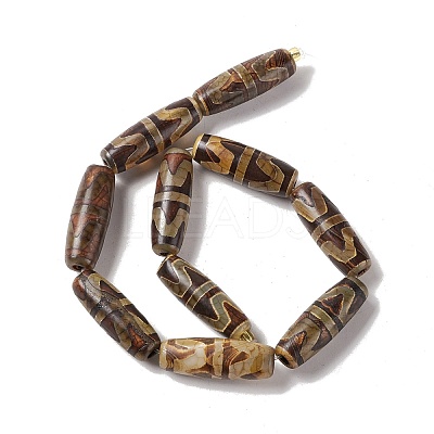 Tibetan Style dZi Beads Strands G-A024-01N-1