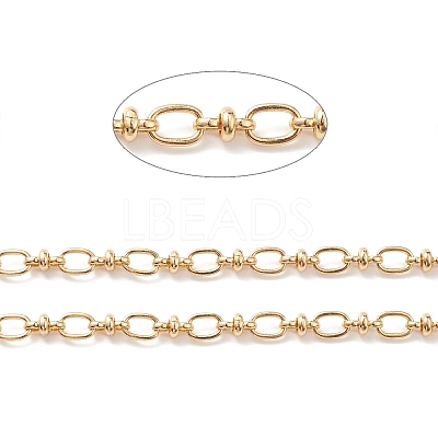 Rack Plating Brass Oval & Knot Link Chains CHC-K013-02-1