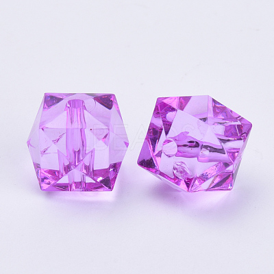 Transparent Acrylic Beads X-TACR-Q259-8mm-V48-1