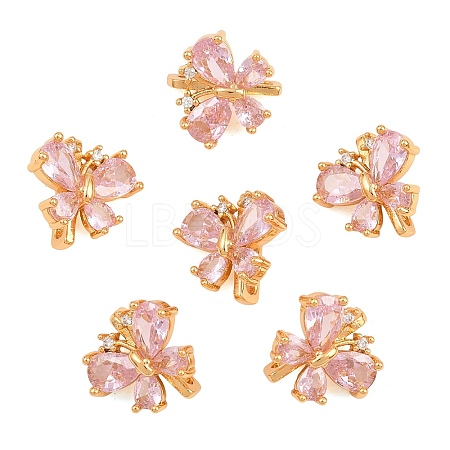 SHEGRACE Butterfly Brass Micro Pave Cubic Zirconia Spacer Bars XGRQ5K537-825G-A-1