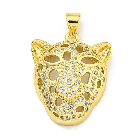 Brass Micro Pave Cubic Zirconia Pendants KK-K354-13B-G-1