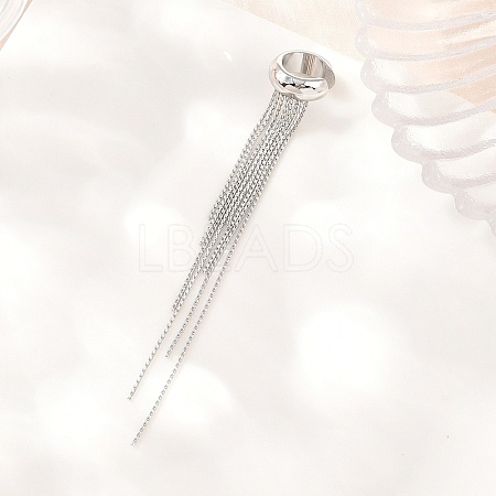 304 Stainless Steel Tassel Cuff Earrings for Women SA-H003-06P-1