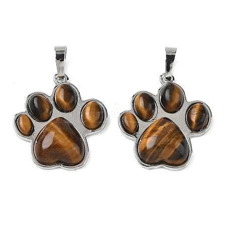 Natural Tiger Eye Pendants G-B194-02P-10-1