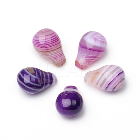 Natural Banded Agate/Striped Agate Beads G-L514-002B-1