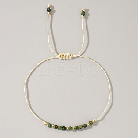 Natural Birthstone Braided Bead Bracelets for Women X-VA8051-5-1