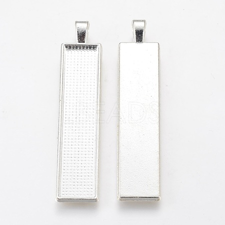 Alloy Big Pendant Cabochon Settings PALLOY-WH0037-02S-1