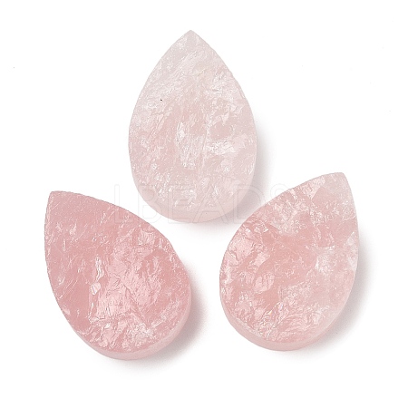 Natural Rose Quartz Cabochons G-K338-40C-02-1