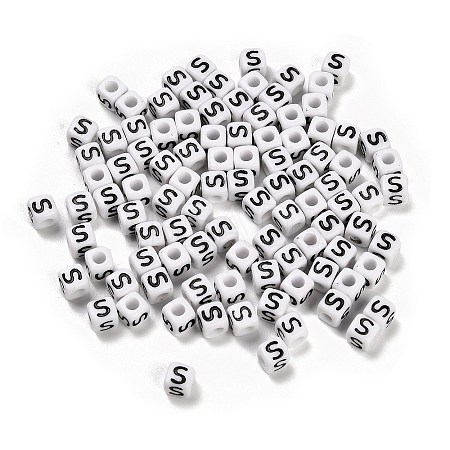 Opaque Acrylic Beads OACR-S076-01S-1