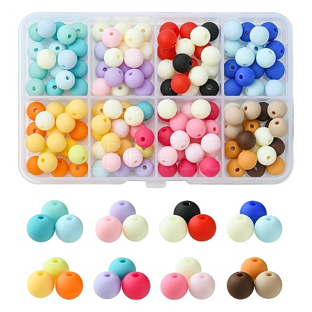 8 Colors Opaque Frosted Acrylic Beads MACR-CJ0001-79-1
