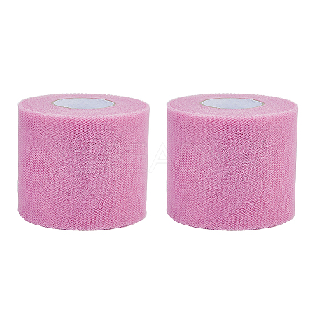 50 Yards Elastic Polyester Deco Mesh Ribbons SRIB-WH0011-129B-1