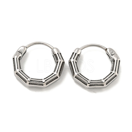 316 Surgical Stainless Steel Hoop Earrings EJEW-D096-12AS-05-1