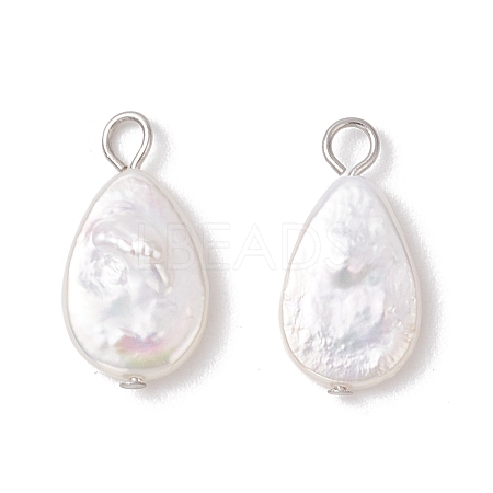 Natural Keshi Pearl Pendants PALLOY-JF04242-03-1