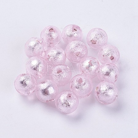 Handmade Silver Foil Lampwork Beads LAMP-J089-P13-1