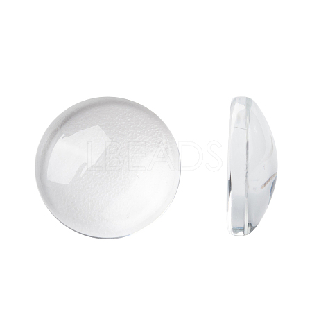 Transparent Glass Cabochons X-GGLA-R026-14mm-1
