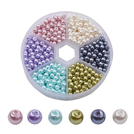 Glass Pearl Bead Sets HY-JP0003-03-1