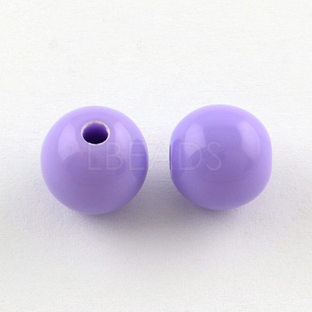 Round Opaque Acrylic Beads X-SACR-R866-20mm-02-1