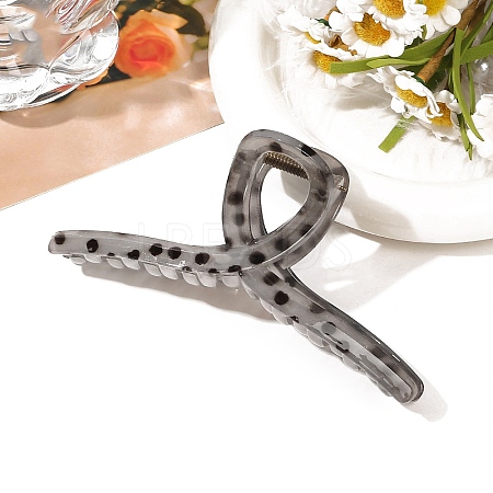 Polka Dot Pattern Plastic Claw Hair Clips PW-WGE41FE-01-1