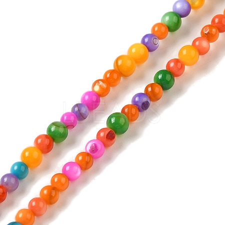 Ice Cream Color Dyed Natural Freshwater Shell Beads Strands X1-SHEL-G018-01D-1